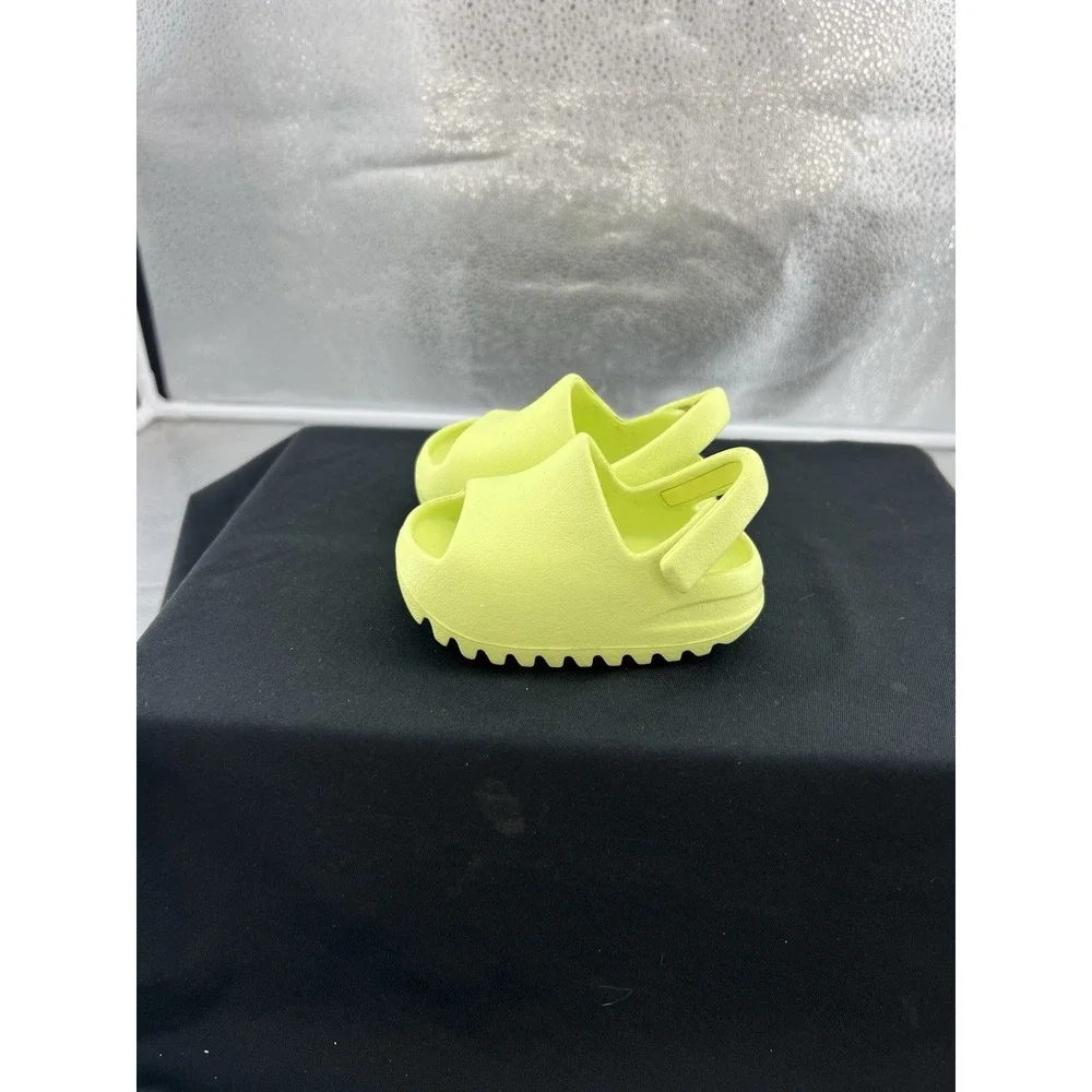 Size 4k - Adidas Yeezy Slide Infant Kids Green Glow